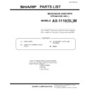 Sharp AX-1100(R)M, AX-1100(SL)M (serv.man19) Parts Guide