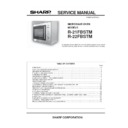 Sharp R-22FBSTM Service Manual