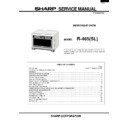 Sharp R-465 Service Manual / Specification