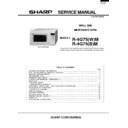 Sharp R-4G75M (serv.man2) Service Manual