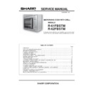 Sharp R-62FBSTM Service Manual