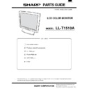 Sharp LL-T1510A (serv.man2) Service Manual / Parts Guide