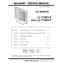 Sharp LL-T1803 Service Manual