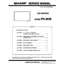 Sharp PN-465E (serv.man3) Service Manual / Parts Guide