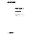 Sharp PN-E802 (serv.man5) User Manual / Operation Manual