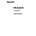 Sharp PN-K321 (serv.man6) User Manual / Operation Manual