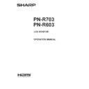Sharp PN-R703 (serv.man7) User Manual / Operation Manual