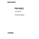 Sharp PN-R903 (serv.man7) User Manual / Operation Manual