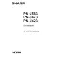 Sharp PN-U553 (serv.man4) User Manual / Operation Manual