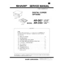 Sharp AR-CS3 Service Manual