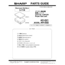 Sharp AR-D21 Service Manual / Parts Guide