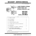 Sharp AR-D27 Service Manual / Specification