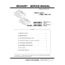 Sharp AR-DE6 (serv.man2) Service Manual / Specification