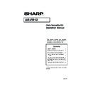 Sharp AR-FR12 User Manual / Operation Manual