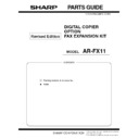 Sharp AR-FX11 (serv.man3) Service Manual / Parts Guide