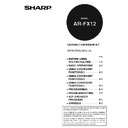Sharp AR-FX12 (serv.man8) User Manual / Operation Manual
