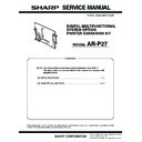 Sharp AR-P27 (serv.man6) Service Manual