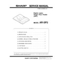 Sharp AR-SP2 (serv.man2) Service Manual