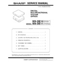 Sharp MX-DE11 Service Manual