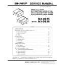 mx-de15, mx-16 service manual