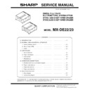 mx-de22, mx-de23 service manual