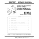 Sharp MX-FX13 Service Manual