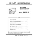 Sharp MX-NB12 Service Manual