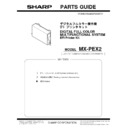 Sharp MX-PEX2 (serv.man4) Service Manual / Parts Guide