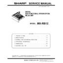 Sharp MX-RB12 Service Manual / Specification