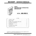 Sharp MX-RB13 Service Manual / Specification