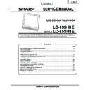 Sharp LC-13SH1E (serv.man3) Service Manual