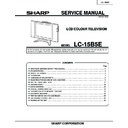 Sharp LC-15B5E (serv.man2) Service Manual