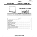 Sharp LC-15E1E Service Manual / Specification