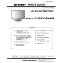 Sharp LC-19A1E (serv.man9) Service Manual / Parts Guide