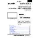 Sharp LC-22LE240K Service Manual