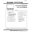 Sharp LC-37GE1E (serv.man13) Parts Guide