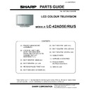 Sharp LC-42AD5E (serv.man9) Service Manual / Parts Guide