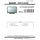 Sharp LC-42B20E Service Manual / Parts Guide