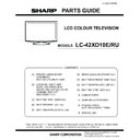 Sharp LC-42XD10E (serv.man9) Service Manual / Parts Guide