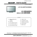 Sharp LC-52DH65E (serv.man8) Parts Guide