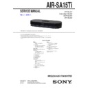 Sony AIR-SA15TI, AIR-SA20PK Service Manual
