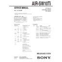 Sony AIR-SW10TI Service Manual