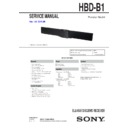 Sony BDV-B1, HBD-B1 Service Manual