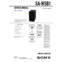 Sony BDV-B1, SA-WSB1 Service Manual