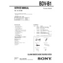Sony BDV-B1 Service Manual