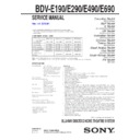 Sony BDV-E190 Service Manual