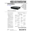 Sony BDV-E670W, BDV-E970W, HBD-E970W Service Manual