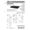 Sony BDV-E780W, BDV-E980W, BDV-E985W, HBD-E780W, HBD-E980W, HBD-E985W