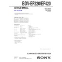 Sony BDV-EF220 Service Manual