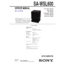 Sony BDV-L600, BDV-L800, BDV-L800M, SA-WSL600 Service Manual